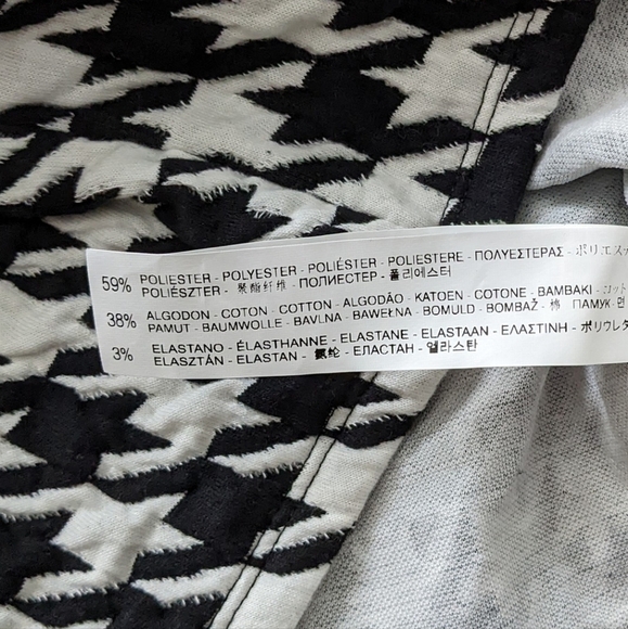 ZARA houndstooth mini skirt black white size Medium L1 - Picture 5 of 7